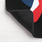 Red & Blue Dancing Silhouette - Tango-Tänzer Mousepad (Ecke)