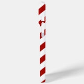 Red Blue Diagonal Stripes Monogramm Case-Mate iPhone Hülle (Rückseite / Links)