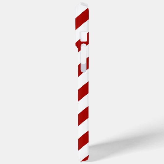 Red Blue Diagonal Stripes Monogramm Case-Mate iPhone Hülle (Rückseite / Links)