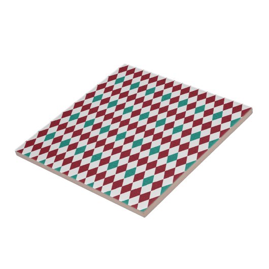 Red & Blue Diamond Glitzer Fliese (Seite)