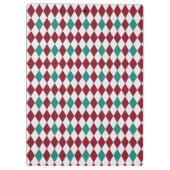 Red & Blue Diamond Glitzer Klemmbrett (Rückseite)