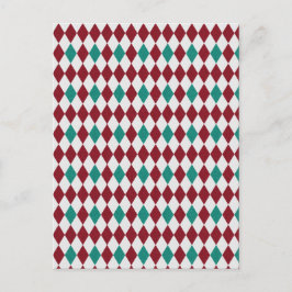 Red & Blue Diamond Glitzer Postkarte