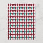 Red & Blue Diamond Glitzer Postkarte (Vorderseite)