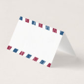 Red Blue Distressed Airmail Hochzeit (Rückseite)