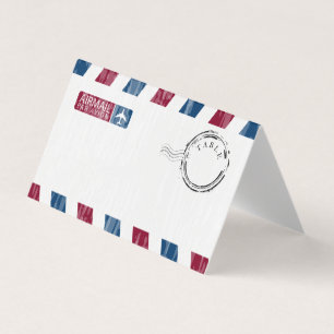 Red Blue Distressed Airmail Hochzeit