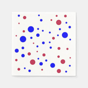 Red & Blue Dots Serviette