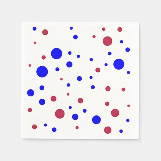 Red & Blue Dots Serviette (Vorderseite)