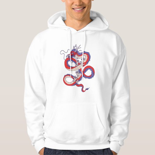 Red Blue Dragon Hoodie (Vorderseite)