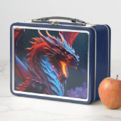Red & Blue Dragon Metall Brotdose (Beispiel)