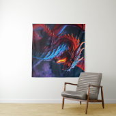 Red & Blue Dragon Wandteppich (Beispiel (Horizontal))