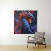 Red & Blue Dragon Wandteppich (Beispiel)