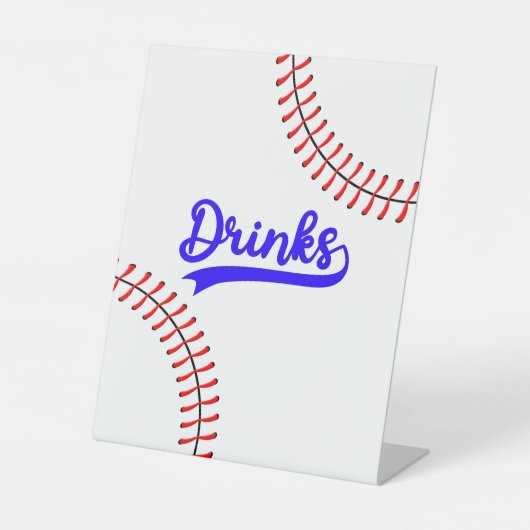 Red Blue Drinks am Baseball Sports Sockelschild (Vorderseite)