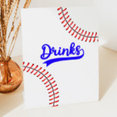 Red Blue Drinks am Baseball Sports Sockelschild