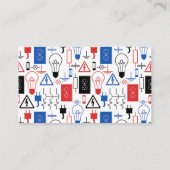 Red Blue Electrical Electrician Visitenkarte (Rückseite)