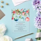Red Blue Festive Corporate Christmas Party Acryleinladungen (In Situ (Hochzeit))