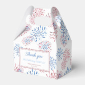 Red Blue Fireworks Firecracker 4. Juli Party Geschenkschachtel (Vorderseite)