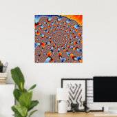 Red Blue Flames Poster (Heimbüro)