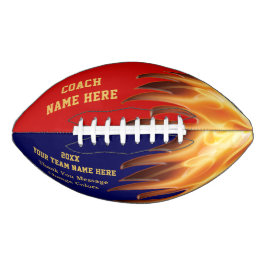 Red Blue Flaming Football Personalisiert für Train