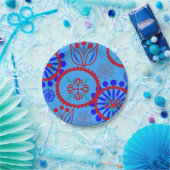 Red Blue Florah Pappteller (Party)
