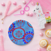 Red Blue Florah Pappteller (Party)