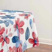 Red Blue Floral 4th July Tableclout Tischdecke (Beispiel)