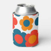 Red & Blue Floral Bold Botanischer Frühling & Somm Dosenkühler (Kanne Vorderseite)