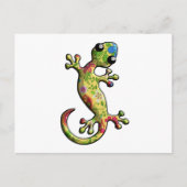 Red Blue Floral Postkarte (Vorderseite)