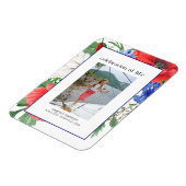 Red Blue Florals Foto Collage Beerdigung Magnet (Linke Seite)