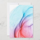 Red & Blue Fluid Texture 30. Frauen Geburtstag Einladung (Rückseite)