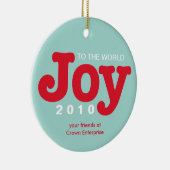Red Blue Freude an der Welt kundenspezifisches Fir Keramikornament (Rechts)