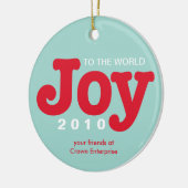 Red Blue Freude an der Welt kundenspezifisches Fir Keramikornament (Links)