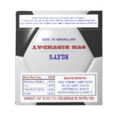 Red Blue Gastgeschenk Candy Wrappers Notizblock (Vorderseite)