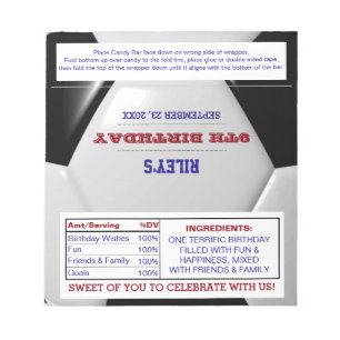 Red Blue Gastgeschenk Candy Wrappers Notizblock