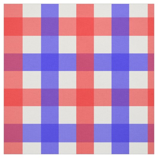 Red Blue Gingham Kariert Pattern Stoff (Muster)