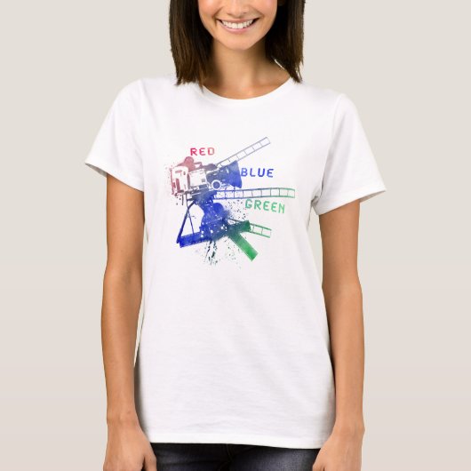 red_blue_green auf Videoband T-Shirt (Vorderseite)