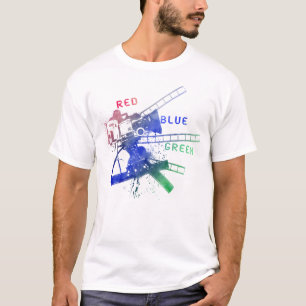 red_blue_green auf Videoband T-Shirt