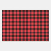 Red Blue Green Buffalo Kariertes Prüfmuster Geschenkpapier Set (Vorderseite)