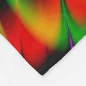 Red Blue Green Fraktal Blume Fleecedecke (Ecke)