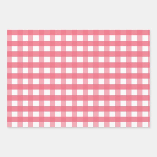 Red Blue Green Gingham Gift Wrap Sheets Geschenkpapier Set (Vorderseite 2)