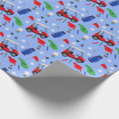 Red Blue & Green Golf Geschenkpapier (Ecke)