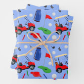 Red Blue & Green Golf Geschenkpapier Set (Beispiel)
