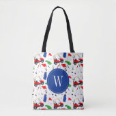 Red Blue & Green Golf Monogram Tasche (Vorderseite)