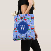 Red Blue & Green Golf Monogram Tasche (Von Nahem)