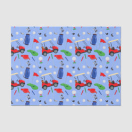 Red Blue & Green Golf Seidenpapier