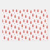 Red Blue Green Matching Weihnachtsbaummuster Geschenkpapier Set (Vorderseite 3)