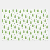 Red Blue Green Matching Weihnachtsbaummuster Geschenkpapier Set (Vorderseite)