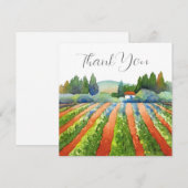 Red Blue Green Vineyard Dankeskarte (Vorne/Hinten)