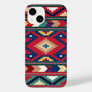 Red Blue Green Yellow White Oriental Kilim Rug Case-Mate iPhone 14 Hülle