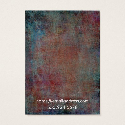 Red Blue Grunge Earring Holder Display Cards (Rückseite)
