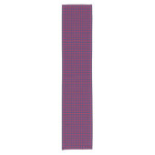 Red & Blue Hahnentrittmuster Table Runner Kurzer Tischläufer (Vorderseite)